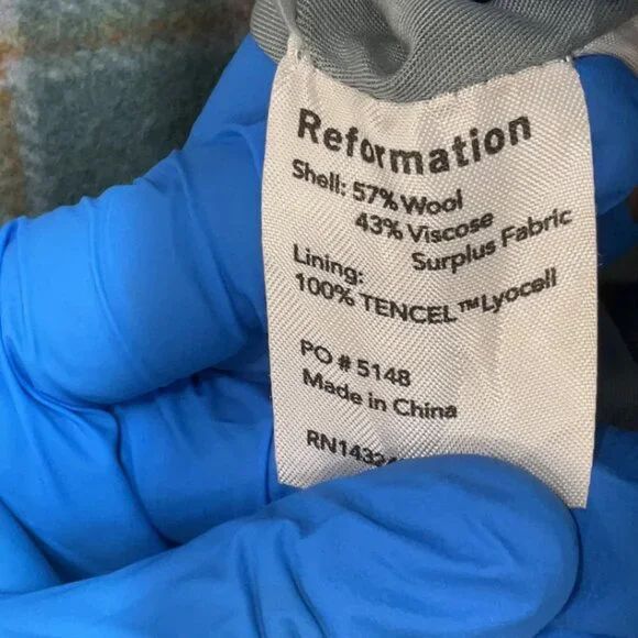 Reformation Templeton Short Coat - Blue - S